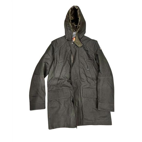 NEW PARAJUMPERS men hemingway hybrid jacket in deep moss